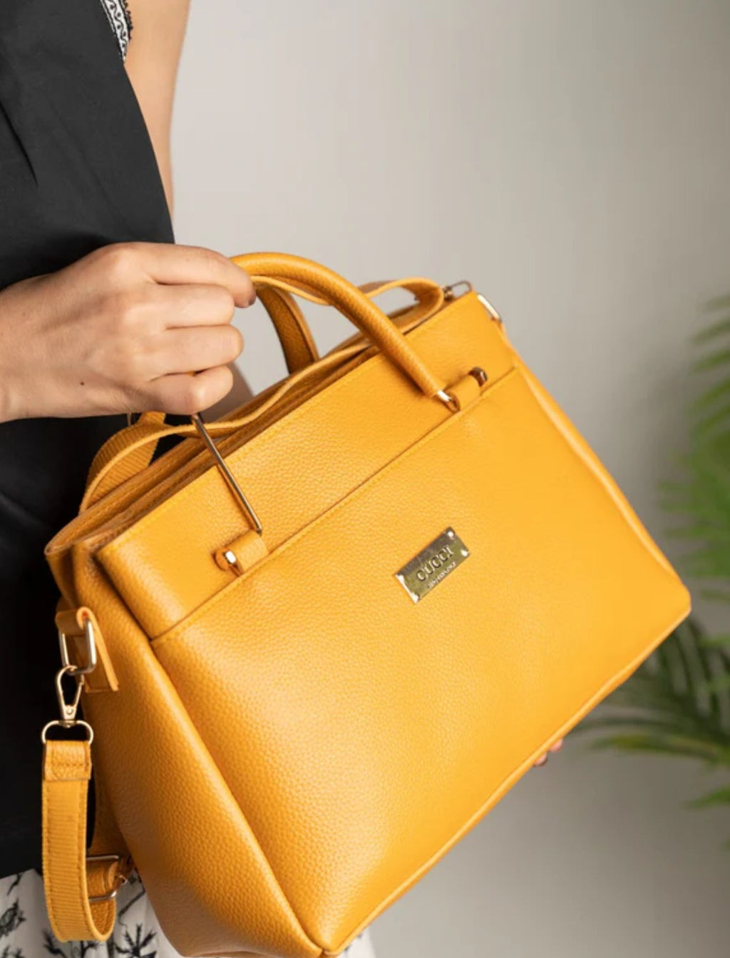 Yellow handbag 